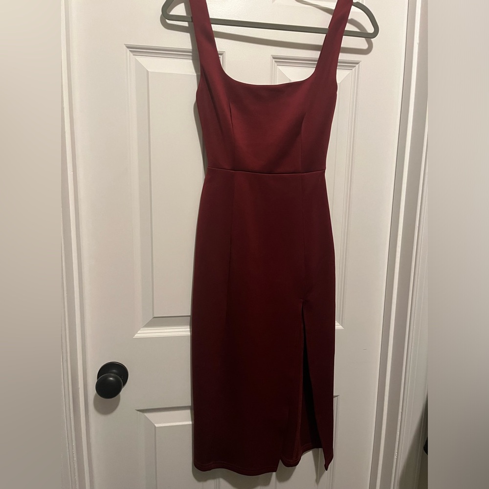 Showpo | Burgundy MIDI Square Neck
